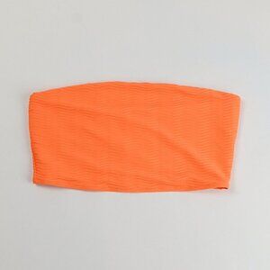 Toast Swim Palm Wave Tube Top Orange - Size Small